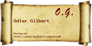 Odler Gilbert névjegykártya